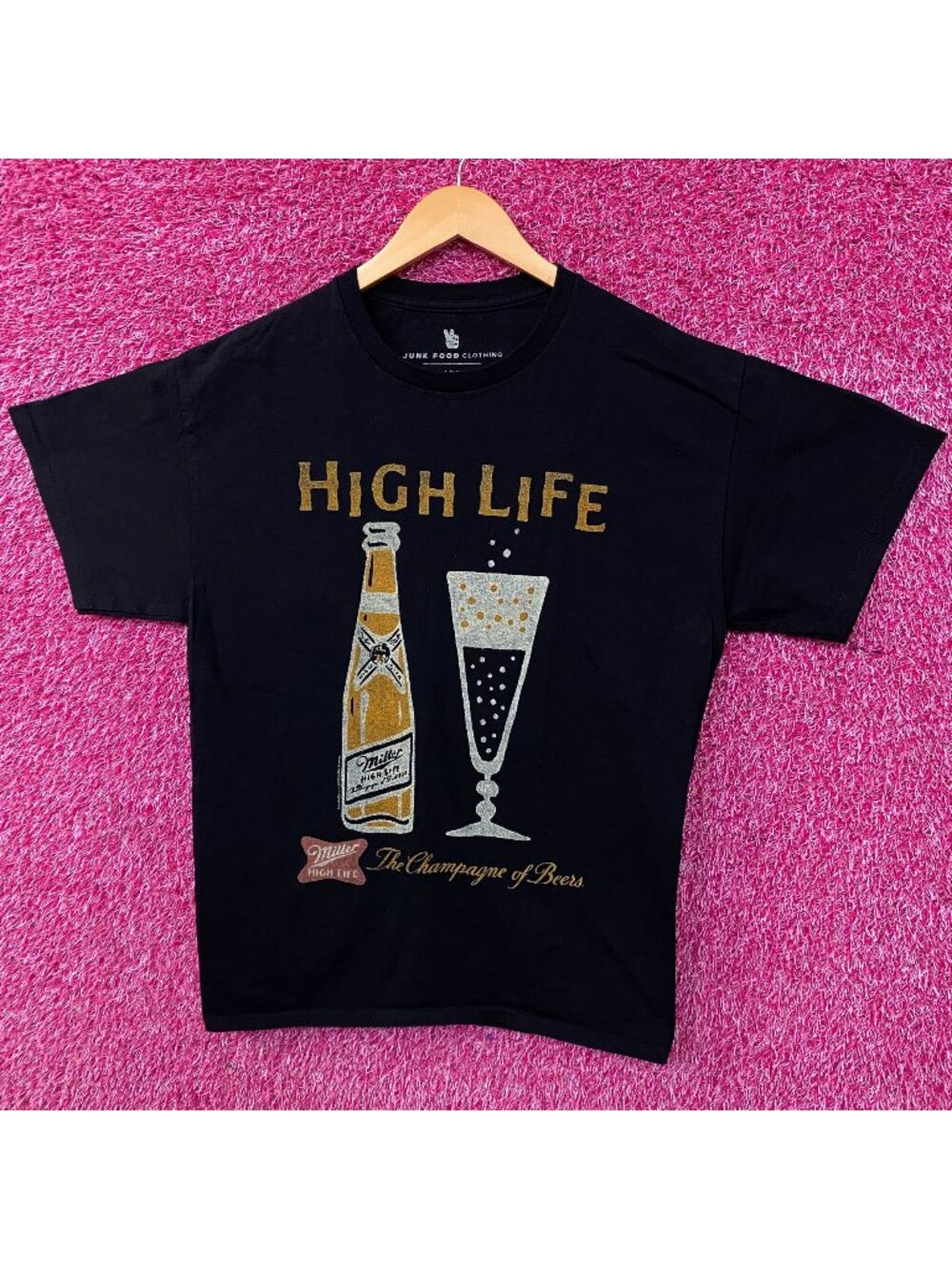 Junk Food Clothing Miller High Life Graphic T-Shirt Medium